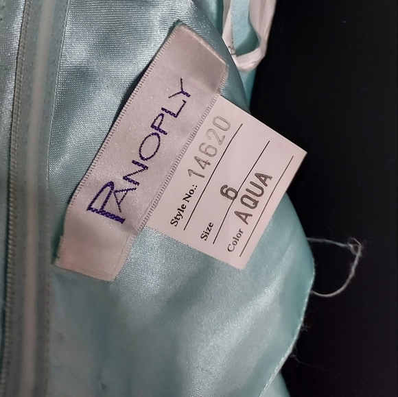 Panoply Size 6 Aqua Sparkly Mermaid Dress - Picture 10 of 12